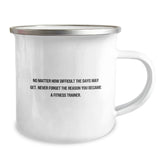 Funny Inspirational Fitness Trainer Camping Mug Gift for Friends from Men - Image 2